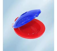 TIKATARER Children Finger Castanet, Plastic Hand Percussion Instrument, Great Sound Quality Castanet for Kids Music Learning & Parent Child Interaction (Red Blue)