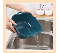 TIKATARER Colander Strainer, Strainers And Colanders Vegetable Washing Basket with Hanging Hole Double Layer Basket Strainer, Vegetable Washing Basket, Quickly Suspend Fruit Strainer for