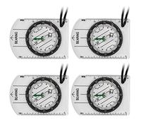 TIKATARER Compass, Acrylic Compass Hiking Survival with 4Pcs for Outdoor