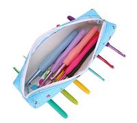 TIKATARER Crochet Hook Set, Crochet Hooks Ergonomic 12Pcs Color TPR Soft Handle Set Hand Woven Small Floral Bag Knitting Tool Needles for Beginners