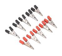 TIKATARER Crocodile Clips, 20Pcs Stainless Steel Battery Clamps Red and Black Alligator Clips Electrical Test Clamp Battery for Manual Welding Devices