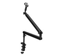 TIKATARER Desktop Microphone Arm Stand, Multi Angle Desk Mount Anti Slip Clamp 1.2kg Load Capacity Strong Iron ABS Construction for Professional Home Studio Live Streams & Recording