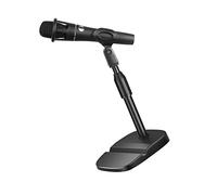 TIKATARER Desktop Microphone Stand, Desktop Microphone Stand Clamp/Holder Adjustable Prevent Slip Table Mic Holder with Phone Tablet Slot for Live Streaming Karaoke (#1)