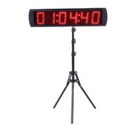 TIKATARER Digital Race Clock, 5 Inch 6 Digit LED Display, Clock Count Up Countdown Gym Timer with Tripod and Remote Control, Suitable for Engineering Production Line, School Classroom (GB Plug)