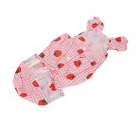 TIKATARER Dog Raincoat, Rain Coat For Dogs Dog Rain Jacket Dog Rain Coat Poncho with Strip Reflective Hooded Breathable Strawberry Patterns Puppy Rain Jacket For Large Medium Small Puppies