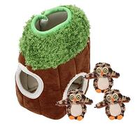 TIKATARER Dog Toys For Aggressive Chewers, Dog Squeaky Toy Hide And Seek Tree Hole Puzzle Seeking And Hiding with Owl For Large For Small Medium