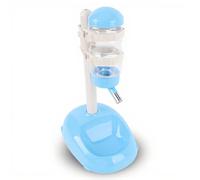 TIKATARER Dog Water Dispenser with Height Adjustable Rod, Smart Health Promoting Design, Easy Clean Detachable Bottles, 500ml Capacity Standing Automatic Water Feeder for Puppy (Blue)