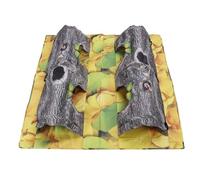 TIKATARER Dual Entry Cat Tunnel Toy with Foldable Storage, Soft Comfortable Fabric Protects Paws, Folds Flat for Closet Storage, Converts to Play Mat for Secure Enclosed Play