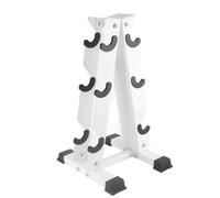 TIKATARER Dumbbell Rack, Heavy Duty Steel Dumbbell Stand Holder with Plastic Slots for Gym Home Storage, 100kg Capacity, 28x30x45cm