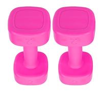 TIKATARER Dumbbell Set, 2pcs 4lb Fitness Weightlifting Yoga Dumbbell Set For Women Internal Filling Iron Sand Mixture For Strength, Group Sports, Bodybuilding (Rosy)