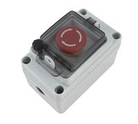 TIKATARER Emergency Stop Button with Box, Emergency Stop Push Button, Shut Off Switch IP67, Ideal for Indoor, Outdoor & Industrial Use