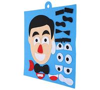TIKATARER Facial Expressions Puzzle Toys, Facial Expressions Puzzle Toys Educational Emotion Change Felt Cloth Sticker Kit for ParentChild DIY Activities (Men Type)