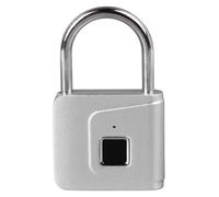 TIKATARER Fingerprint Padlock, Smart Keyless Lock with USB Rechargeable, Advanced Anti Theft Technology Durable Zinc Alloy for Gym Locker, School Locker, Luggage, Backpack, Suitcase