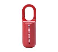 TIKATARER Fingerprint Padlock, WiFi Smart Padlock TY APP Smart Lock with 10 Fingerprints Capacity Low Power Alarm, USB Rechargeable Keyless Biometric for Lockers Home (Red)