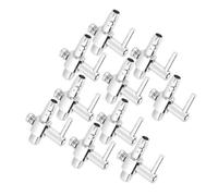 TIKATARER Fish Tanks Straight Valve Distributor Splitter, 10 Pcs Stainless Steel Aquarium Single Way T Valve, Oxygen Pump Air Volume Flowing Adjustment