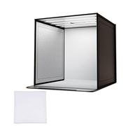 TIKATARER Foldable Photo Light Box, 15.7x15.7 Inch Portable 72 Adjustable LED Mini Photo Studio Light Box with White Background Cloth for Jewelry Food Product Photography