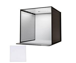 TIKATARER Foldable Photo Light Box, 15.7x15.7 Inch Portable 72 Adjustable LED Mini Photo Studio Light Box with White Background Cloth for Jewelry Food Product Photography