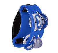 TIKATARER Foot Tambourine, with 4 Pairs of Jingles Tambourines For Adults Percussion Musical Instrument Percussion Instrument For Cajon Accompaniment (Blue)