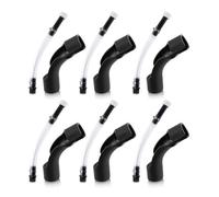 TIKATARER Fuel Jug Hose with Bender, Transparent PVC 6 Pack 35cm (6 Set) | PVC, Threaded Seal, Rubber Gasket, Transparent View, Racing Use, Lawn Mower Motorcycle Fit, Gas Can Hose Kit