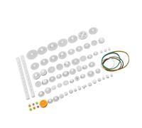 TIKATARER Gear, Crown Gear Set, Plastic For Small Motors Assortment Accessories Set, Plastic For Toy Motor Car Robot (75 kinds Gear kit)