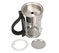 TIKATARER Glass Coffee Maker, Glass And Stainless Steel Italian Coffee Maker Coffee Pot for 4 Cups Size Italiana for Induction, Ceramic, Gas And Electric Stove