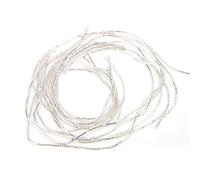 TIKATARER Gold Filled Wire For Jewelry Making, Silk Thread For Pearls 1.5mm Dia Manual DIY String Bullion Wire Gimp String French For Jewelry Making For Embroidery and (Silver)