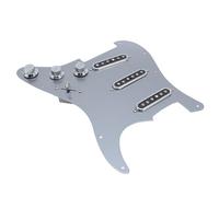 TIKATARER Guitar Pickguard SSS Electric Guitar Pickguard Alnico 5 Pickup Set, Standard ST Design, 11 Holes for Squier, US, Mexican, Modern Guitars
