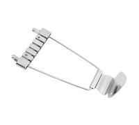 TIKATARER Guitar Trapeze Bridge, Adjustable Chrome Plated Replacement Tailpiece for 6 String Electric Jazz Guitar, with Matching Screws (Silver)
