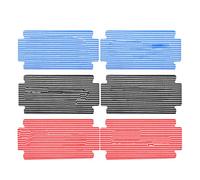 TIKATARER Hair Grip Pad, Non Slip Hair Grippers, Hair Clips for Styling, Sectioning, Cutting and Coloring - 3 Pairs, Black, Red, Blue - Unisex - Approx. 11 x 5.5cm / 4 x 2in