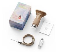 TIKATARER Handheld Digital Microscope, 50X-1000X Magnification Portable Microscope, Science Tool with 2 Inch Screen & 8 LED Lights, Ideal for Science Gifts (Brown)