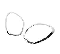 TIKATARER Headlight Trim Ring, Compatible with R60 2010 2016 | Left Headlight Frame Cover, ABS Textured Chrome, Clip On Replacement
