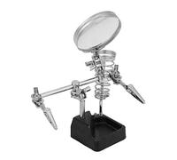 TIKATARER Helping Hand Magnifying Glass, 5X Magnification Jewelry Making Supplies Helping Hand Magnifier with Adjustable Clips for Soldering and Small Parts Work