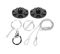 TIKATARER Hood Pins Kit For Car, Car Engine Hood Cover Lock Hood Lock Hood Pins Kit Easy Installation CNC Billet Aluminum For Vehicle, Racing Car