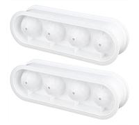 TIKATARER Ice Cube Trays for Freezer, 2Pcs 4 Grids Ice Trays for Freezer with Lid for Home Bar Cube for with Lid Whiskey Ball Making Mold