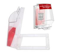 TIKATARER IP67 Fire Reminder Cover, Manual Call Point Protective Guard, Clear Heatproof Switch Protector with Mounting Screws for Home Office Outdoor Emergency Station Safety