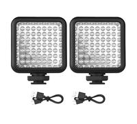 TIKATARER IR Night Light, 49 High Power LEDs 850nm 20m Range Water Proof Infrared Light for Camera, with 3 Cold Shoe Mounts & USB C Rechargeable Battery
