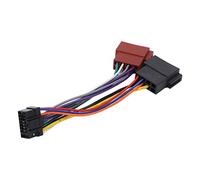 TIKATARER ISO Wiring Harness Connector Adaptor Plug, Plastic 16 Pin Car Stereo Radio Loom, Replacement Wiring Harness with Pre Stripped Ends, Ideal for Alpine Car Radios