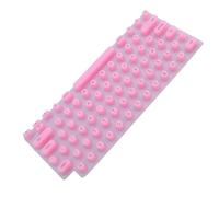 TIKATARER Keyboard Cover for Pro 14 16 Air 13 15, Soft Silicone Raised Key Protector, Silicone Keyboard Skin with Tower Shaped Cylindrical Key, Ideal for Long Nails (Pink)