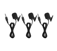TIKATARER Lapel Microphone, 3PCS Professional 3.5mm Screw Plug Microphone Clip On Microphone Microphone Clip On Wired Lapel Collar Clip Amplifier Mic for Vlog Interview Streaming Lectures
