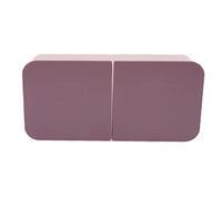 TIKATARER Makeup Organizer, Wall Mounted ABS Makeup Box with Buckle Storage for Bathroom (Pink Purple)