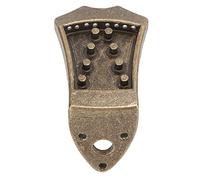 TIKATARER Mandolin Tailpiece, Metal Bridge Replacement Part for 8 String Vaulted Mandolin, with One Piece Cast Design for Improved Tone & Volume, Ideal for (Bronze)