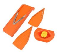TIKATARER Mandoline Slicer, Manual Vegetable Cutter with Hand Guard, V Blade Mandoline Food Cutter, Stainless Steel Blade, Orange