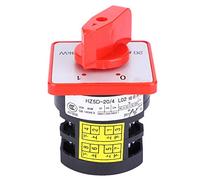 TIKATARER Manual Transfer Switch, 380V 20A 4KW 3 Position 6 Terminals Power Switch Changeover Switch Changeover Selector Control Switch Cam Generator