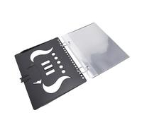 TIKATARER Marching Band Music Flip Folder, 5 Clear Plastic Window Sheet Music Holder, Lightweight Folder with Hand Strap, Ideal for Student Musicians, Band Conductors & Professionals