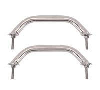 TIKATARER Marine Grab Handle Boat Grab Handle Hand Rail 2PCS 8 Inch Heavy Duty Stainless Steel with Flange and Nut for Yacht Truck Car RV Bathroom Kitchen