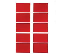 TIKATARER Metal Business Card Blanks, 50PCS Aluminum Business Name Engraving Metal Cards 2.1x3.4in Business Cards Customizable for Company's Culture and Personal Demeanor (Red)