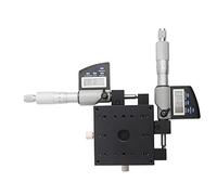 TIKATARER Micrometer Platform Semxy80-As, 80x80mm, Aluminum Alloy Micrometer Platform Linear Translation Stage with Micrometer Differential Head, Precision Platform for Optical Laboratory
