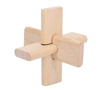 TIKATARER Mind Puzzle, Jigsaw Lock Unlocking Toy Lock Puzzle Patience Training Intelligent Brain Teaser Wooden Toy