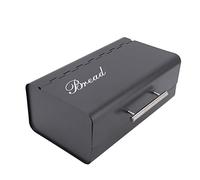 TIKATARER Modern Large Bread Bin, Rectangular Iron Bread Box with Clamshell Door