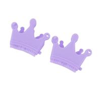 TIKATARER Nail Brush, 2 Pcs Multifunctional Silicone Nail Brush Fingernail Separator Divider Holder Fingernail With Separator Finger for (Purple)
